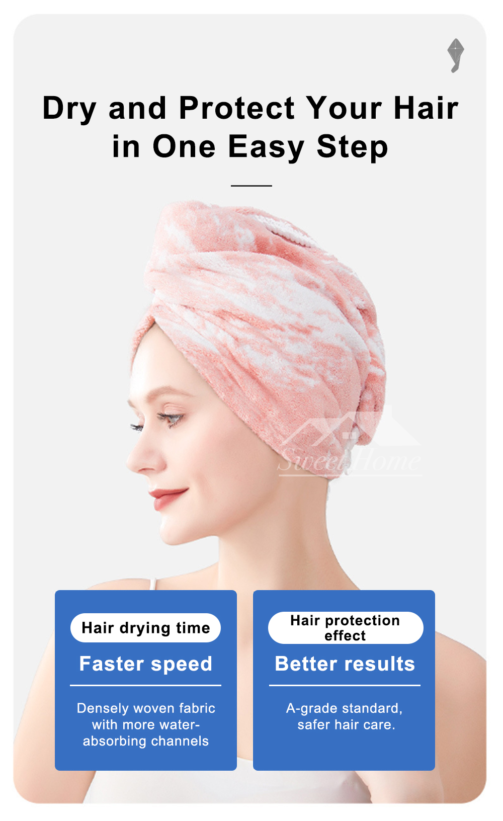 Ink Painting Jacquard Hair Drying Cap-4